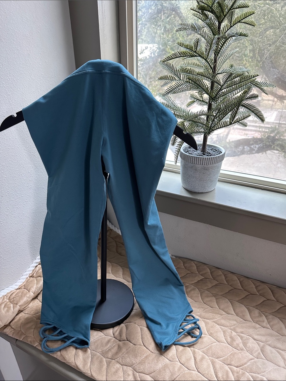 JoyLab Teal Wide-Leg Drawstring Hem Leggings